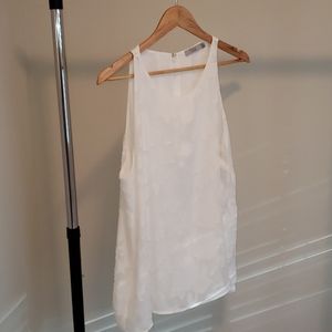 WHITE/CREAM COLOR A-LINE THIN STRAP BLOUSE